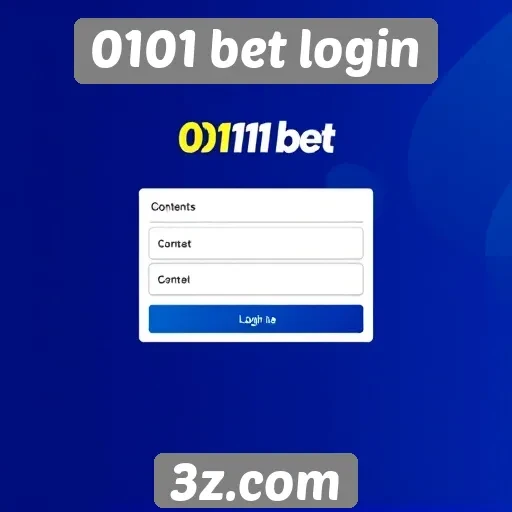 Login rápido e seguro no site 0101 bet
